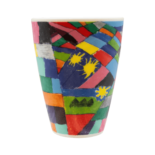 Kunst-Werk-Haus Tasse "Buntes Mosaik"
