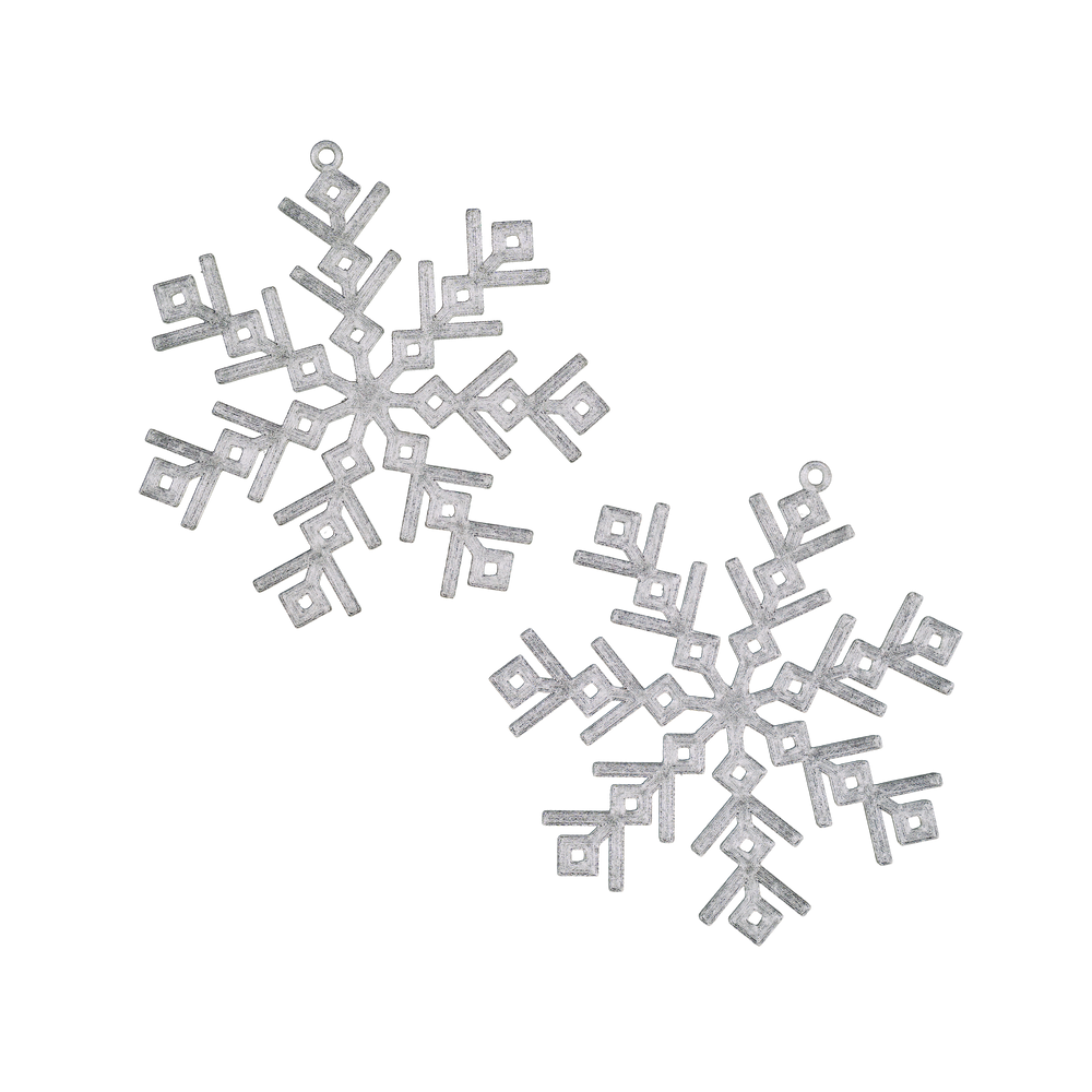 3D Schneeflocken im 2er Set