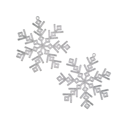 3D Schneeflocken im 2er Set
