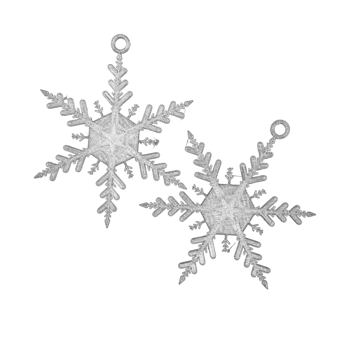 3D Schneeflocken im 2er Set