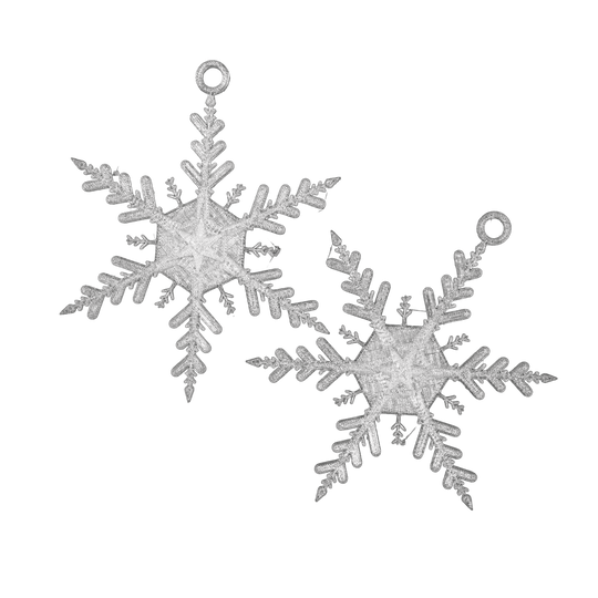 3D Schneeflocken im 2er Set