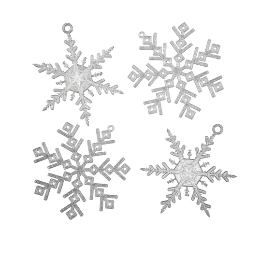 3D Schneeflocken im 2er Set