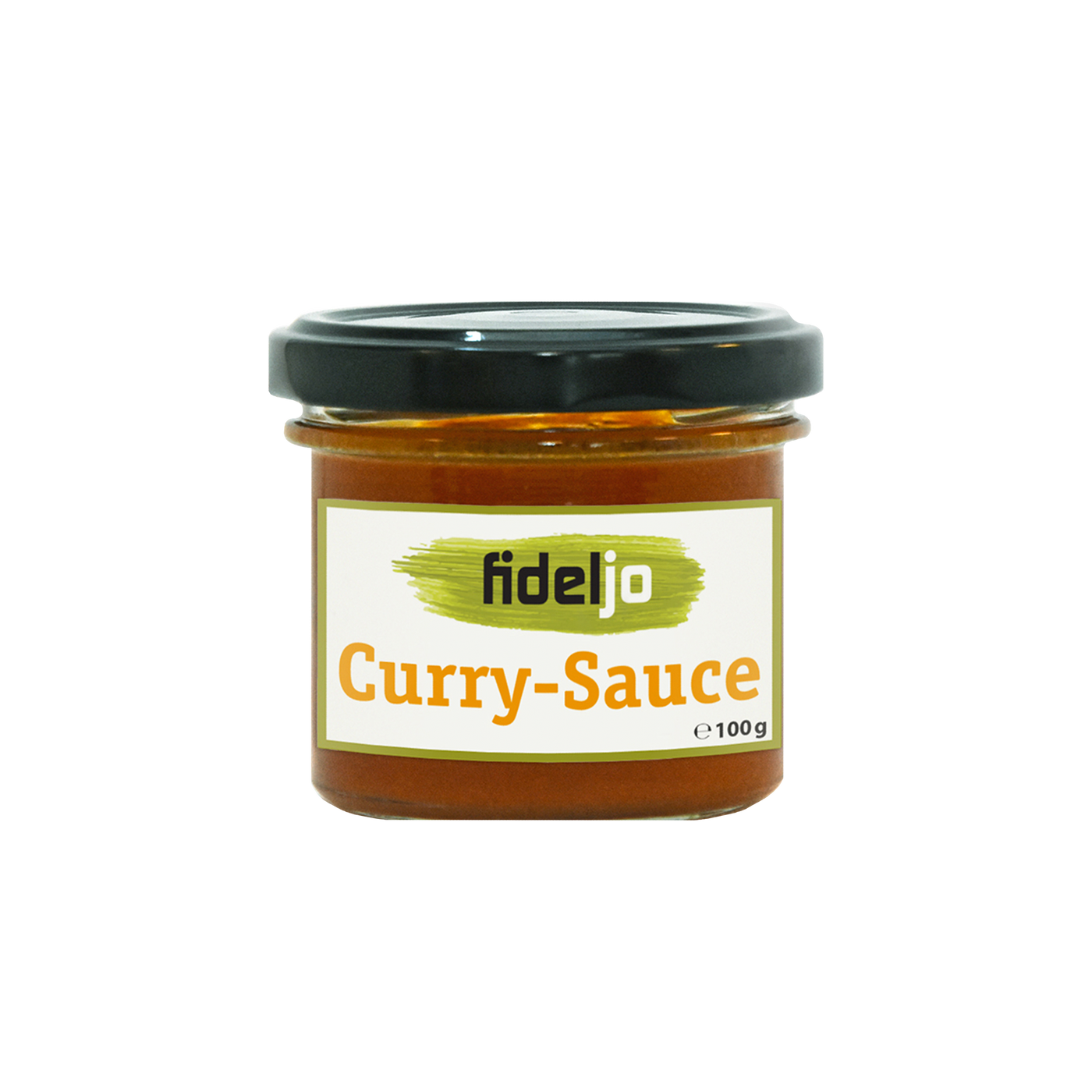 Glas mit Curry-Sauce