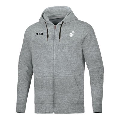 Grauer Kapuzenjacke mit Logo von der Diakonie
